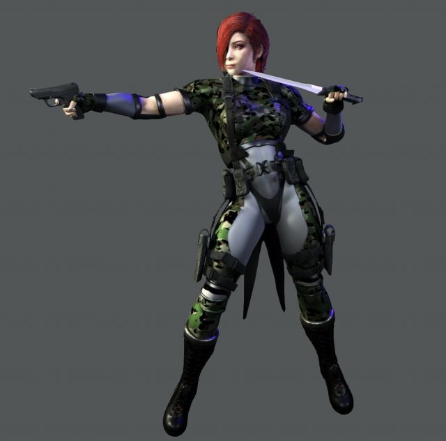 Piper lee soldier Model 3D .c4d .max .obj .3ds .fbx .stl .blend 