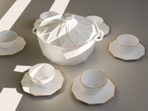A Ceramic Dinnerware for The moroccan soup 3D Model