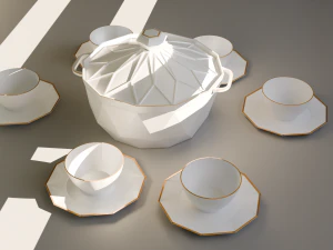 A Ceramic Dinnerware for The moroccan soup 3D Model