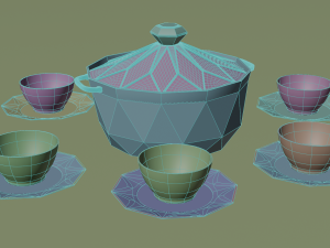 A Ceramic Dinnerware for The moroccan soup 3D Model