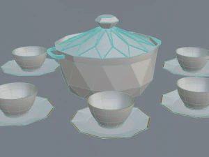 A Ceramic Dinnerware for The moroccan soup 3D Model