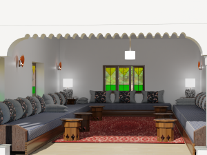 3D Moroccan living Room 3D 모델