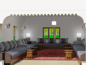 3D marokkanisches Wohnzimmer 3D Modell