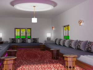 3D Moroccan living Room Model 3D