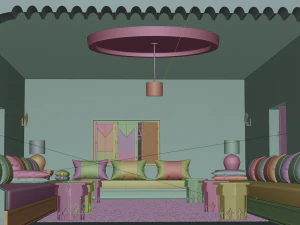 3D Moroccan living Room 3D Model