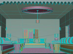 3D Moroccan living Room 3D Model