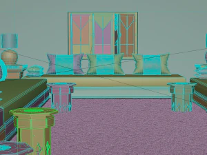3D Moroccan living Room 3D Model