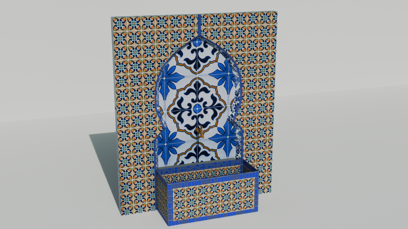 The Moroccan traditional Fountain Modelo 3D .c4d .max .obj .3ds .fbx .stl .blend 