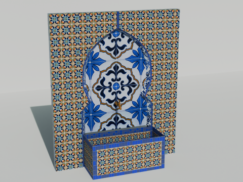 The Moroccan traditional Fountain 3D मॉडल