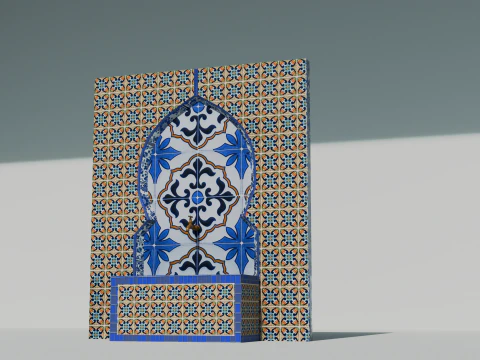 The Moroccan traditional Fountain 3D Model