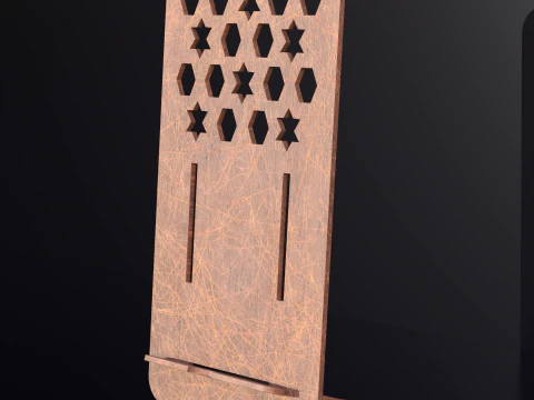 3d Wood Modern style phone stand 3D Model