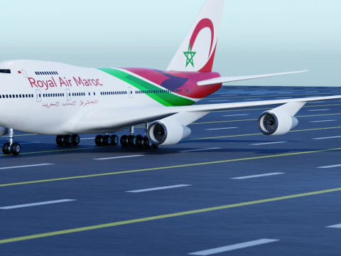 Airplane Boeing 747 3D Model