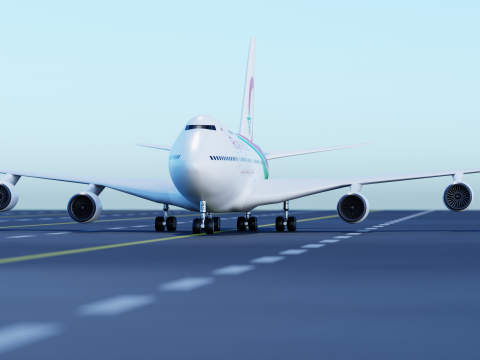 Airplane Boeing 747 3D Model