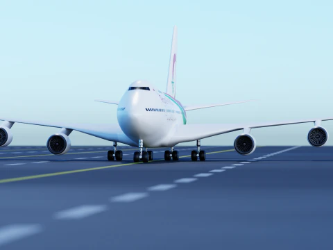 Airplane Boeing 747 3D Model