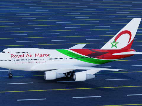 Airplane Boeing 747 3D Model