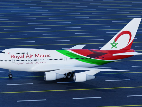 Airplane Boeing 747 3D Model
