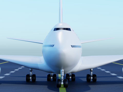 Airplane Boeing 747 3D Model
