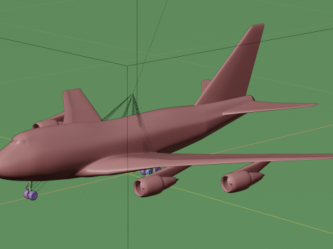 Airplane Boeing 747 3D Model