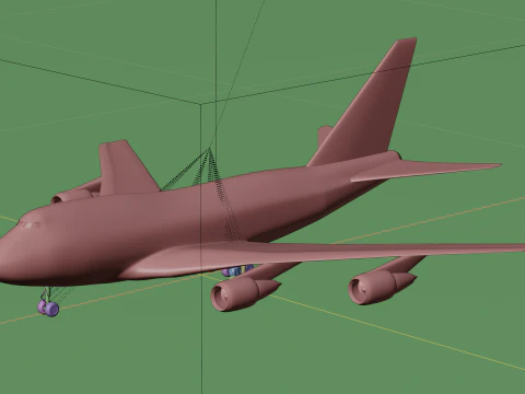 Airplane Boeing 747 3D Model