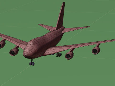 Airplane Boeing 747 3D Model
