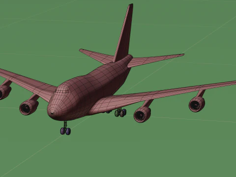 Airplane Boeing 747 3D Model