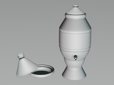 3D Moroccan Waterpot and Tagine 3D मॉडल