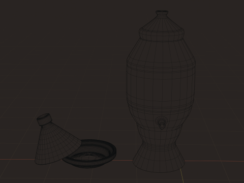 3D Moroccan Waterpot and Tagine 3D मॉडल