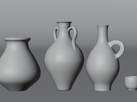3D Moroccan traditional Jugs and cup design 3D 模型