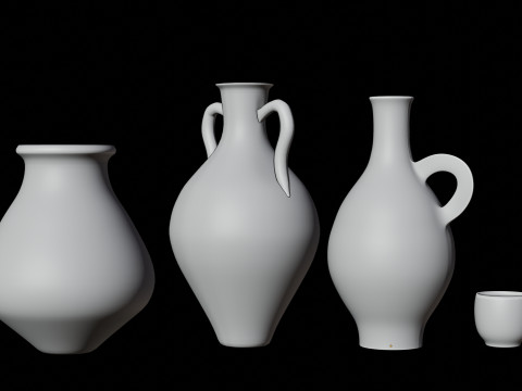 3D Moroccan traditional Jugs and cup design 3D 模型