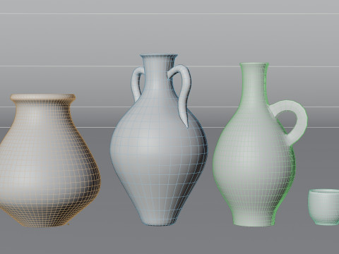 3D Moroccan traditional Jugs and cup design 3D 模型