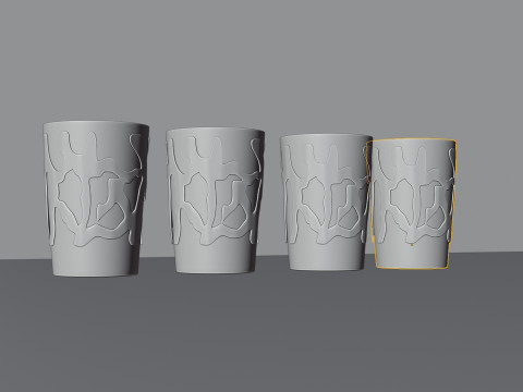 Modern Tea Glass High-Poly Blender 432 Model 3D
