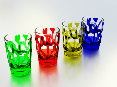 Modern Tea Glass High-Poly Blender 432 3D 모델