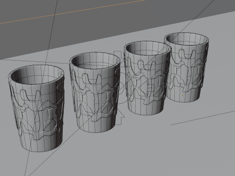 Modern Tea Glass High-Poly Blender 432 Model 3D