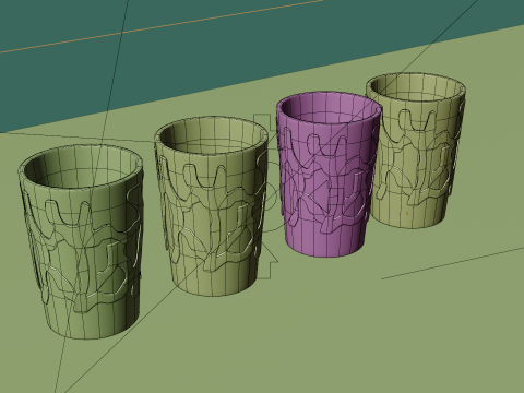 Modern Tea Glass High-Poly Blender 432 Model 3D