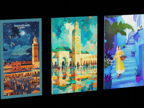 Exquisite 3D Moroccan Wall Art design 3D Модель