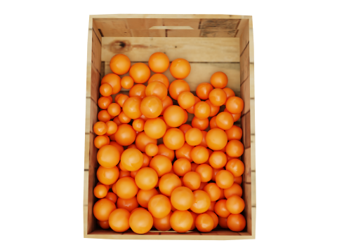 Wooden Food Market Stall with Fruits and Vegetables 3D 모델