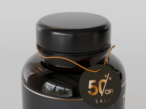 Medicine Pills Bottle Mockup 3D Model