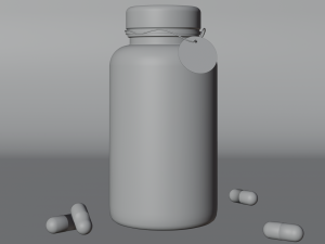 Medicine Pills Bottle Mockup Modelo 3D