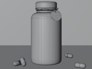 Medicine Pills Bottle Mockup Modelo 3D