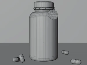 Medicine Pills Bottle Mockup 3D Model