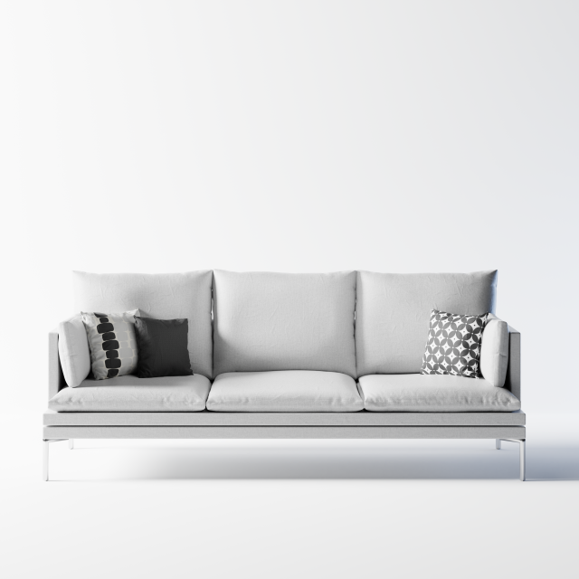 Coach Sofa Model 3D Model .c4d .max .obj .3ds .fbx .stl .blend 