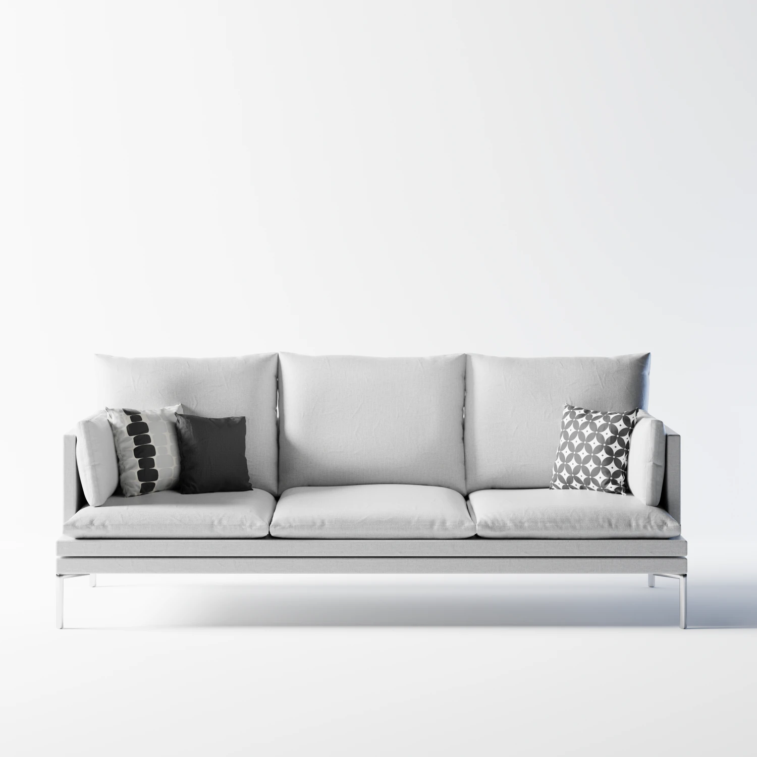Coach Sofa Model 3D Model .c4d .max .obj .3ds .fbx .stl .blend 
