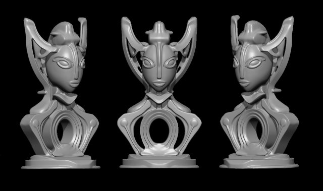 Queen Cleoptra 3D 프린트 모델 .c4d .max .obj .3ds .fbx .stl .blend 