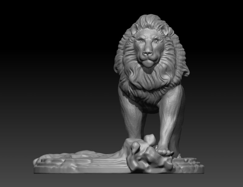 A LION 3D Baskı Modeli .c4d .max .obj .3ds .fbx .stl .blend 
