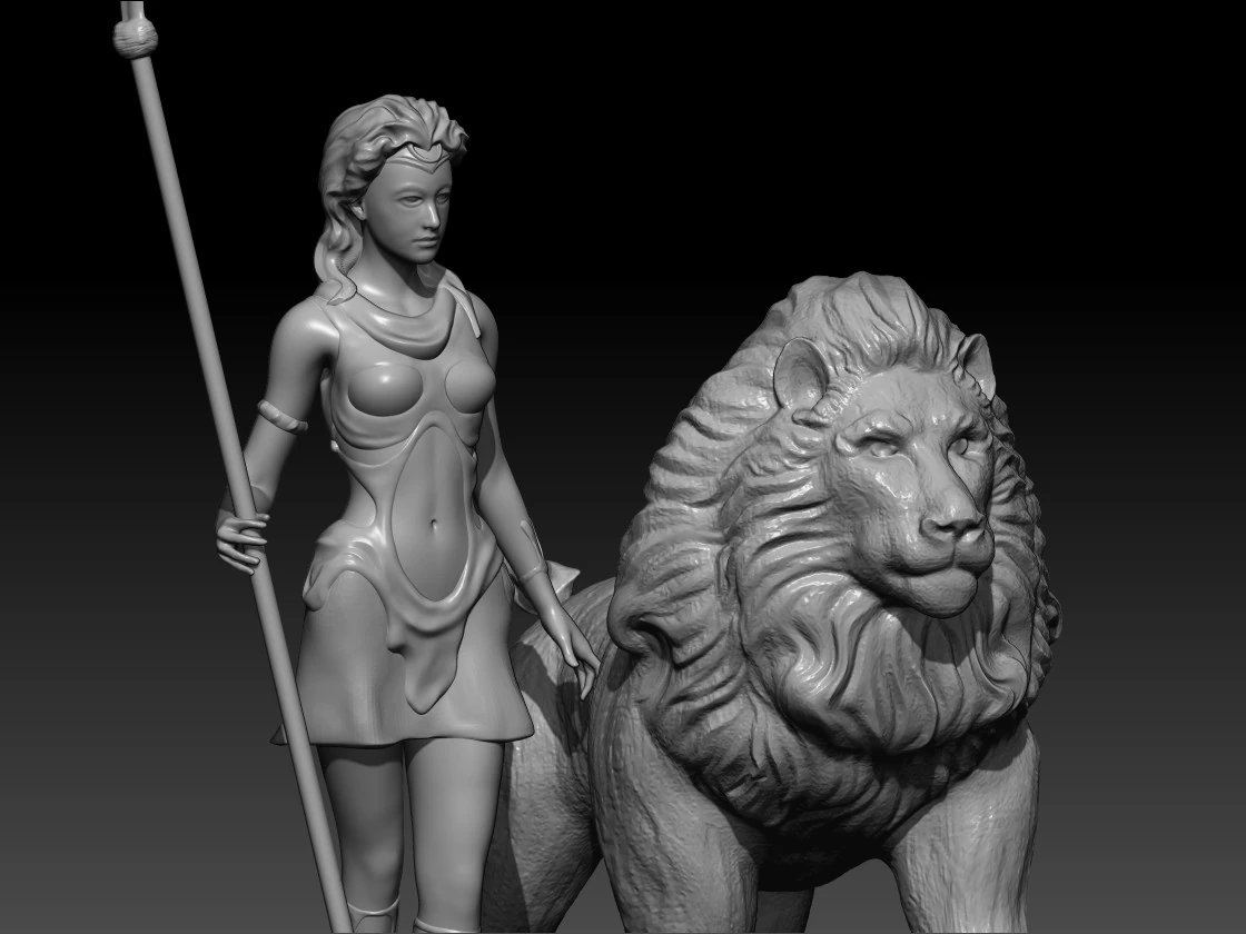 Diana and Leo 3D Print Model .c4d .max .obj .3ds .fbx .stl .blend