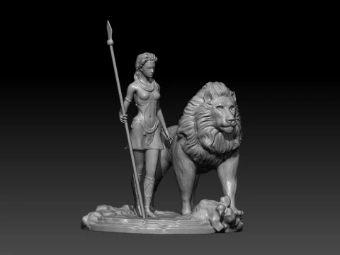 Diana and Leo 3D Print Model
