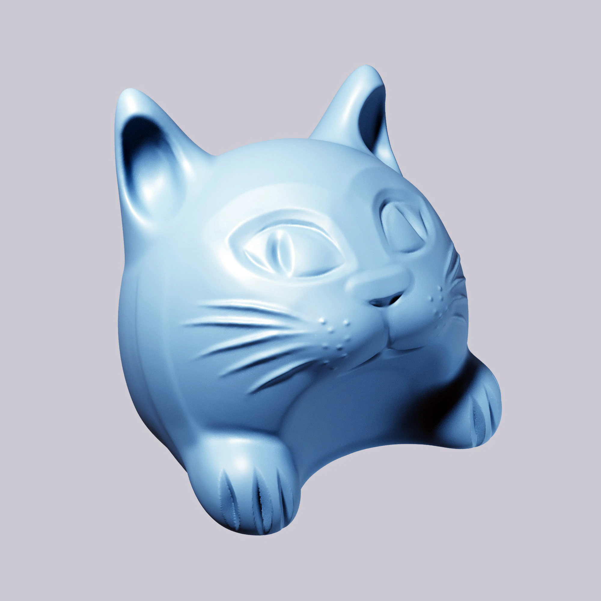 CAT 3D Print Model .c4d .max .obj .3ds .fbx .stl .blend 