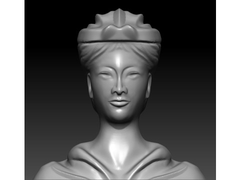 Queen - queen of chess 3D Print Model