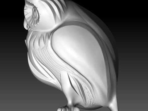 Owl - chess piece 3D Baskı Modeli