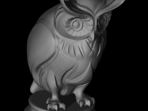 Owl - chess piece 3D Baskı Modeli